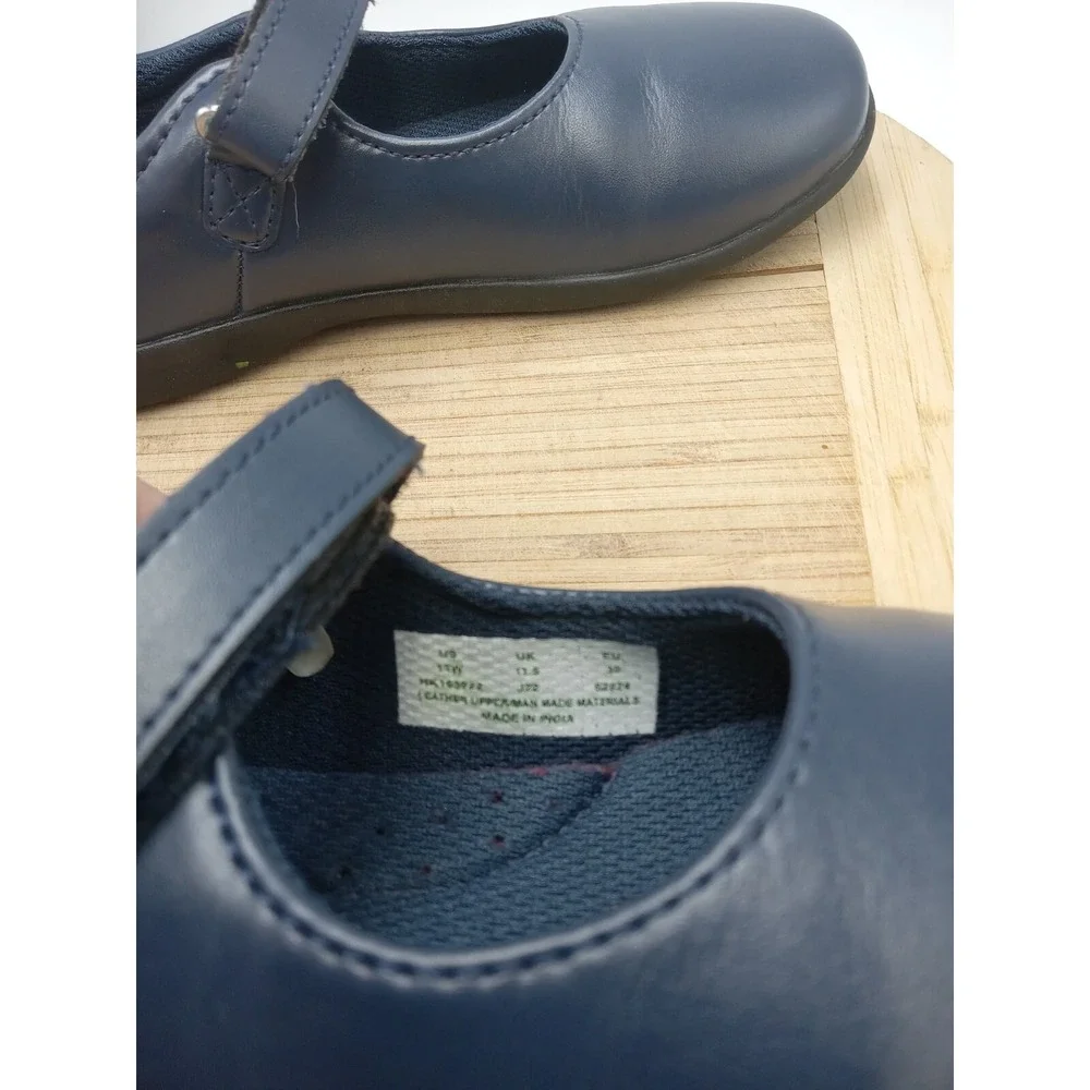 Hush Puppies Girl Shoes 12 Wide Lexi Navy Blue Leather School‎ or Formal